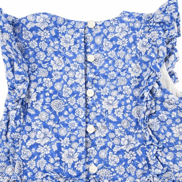 Ralph Lauren Blue Floral Dress, EUC, Size 24M - Picture 4 of 5